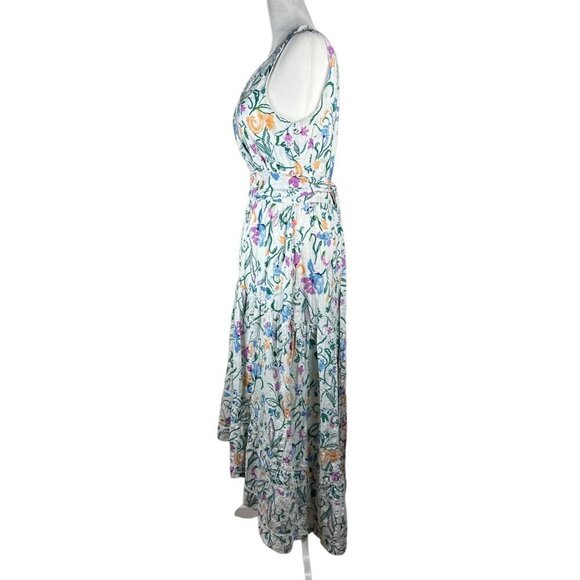 Tanya Taylor Neves Midi Dress in Floral 12 Womens Asymmetric Long Maxi - Picture 7 of 12